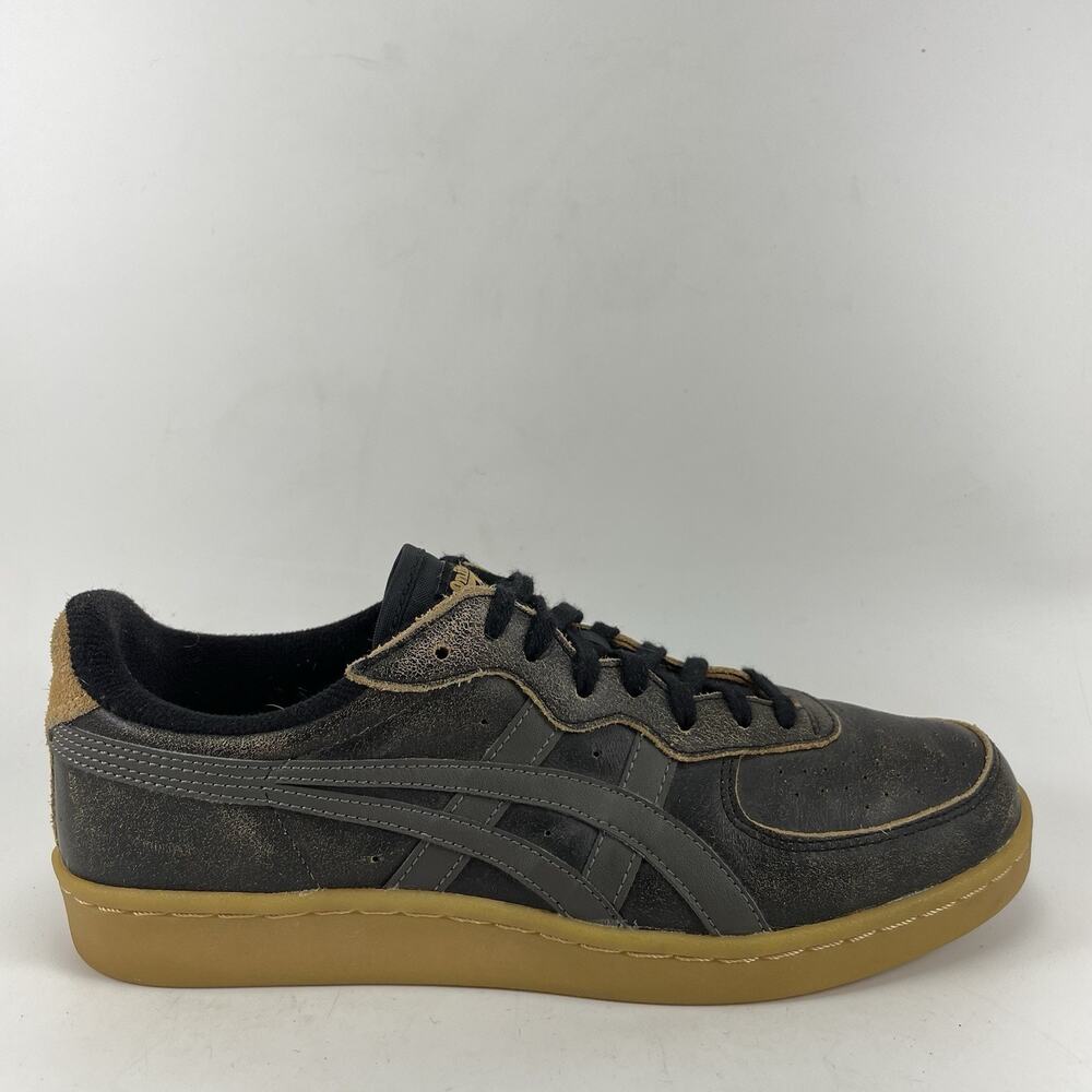 Onitsuka Tiger GSM Retro Sneakers Mens Size 7 Black Marrone Leather Low Top